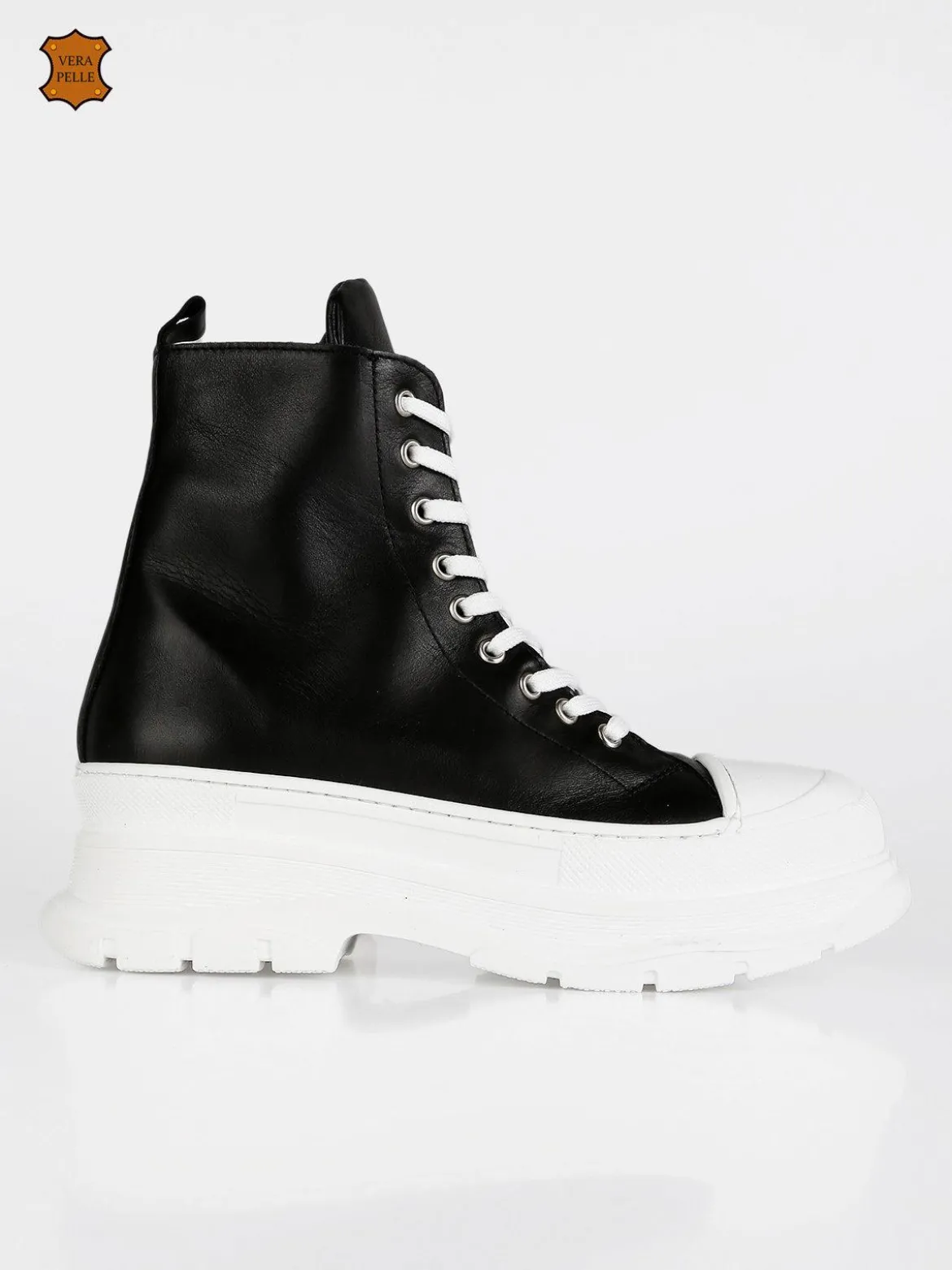 Made In Italy Genny Sneakers alta in pelle con platform