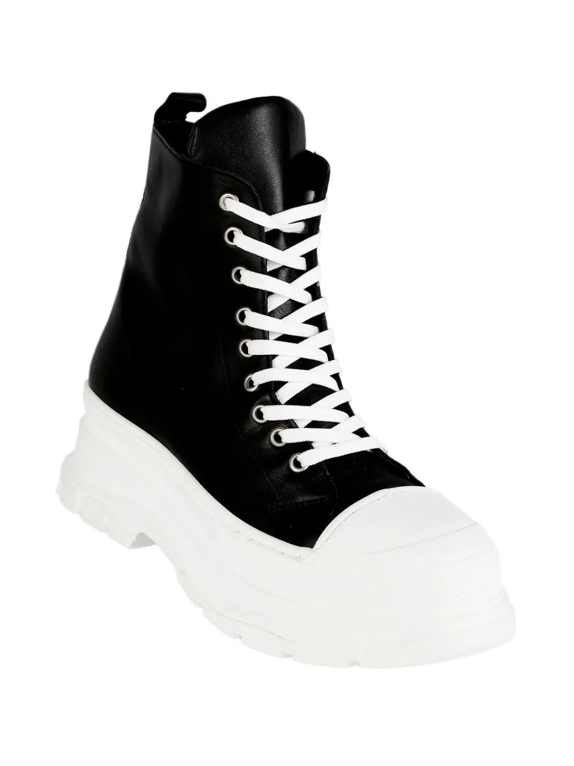 Made In Italy Genny Sneakers alta in pelle con platform