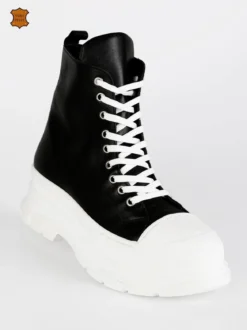 Made In Italy Genny Sneakers alta in pelle con platform