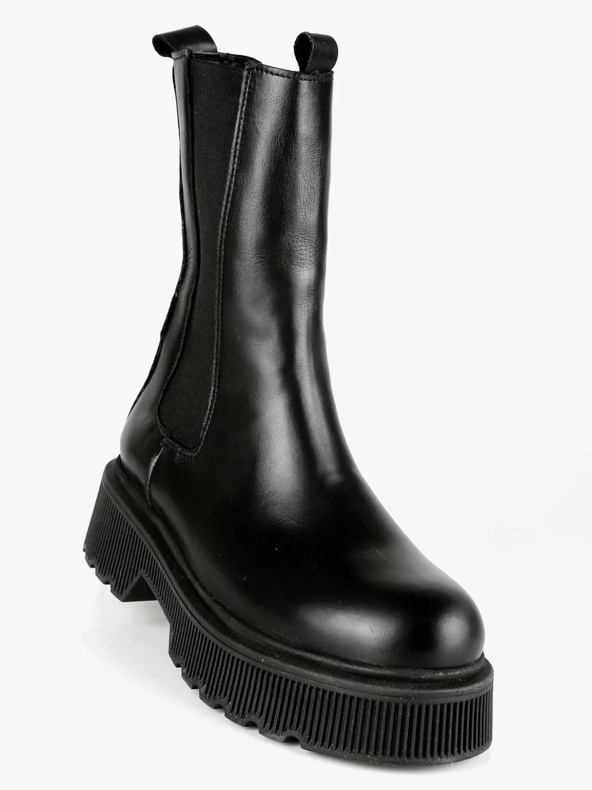 Made In Italy Stivaletti in pelle donna con tacco e plateau