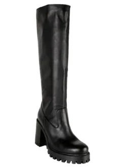 Made In Italy Stivali in pelle donna con tacco