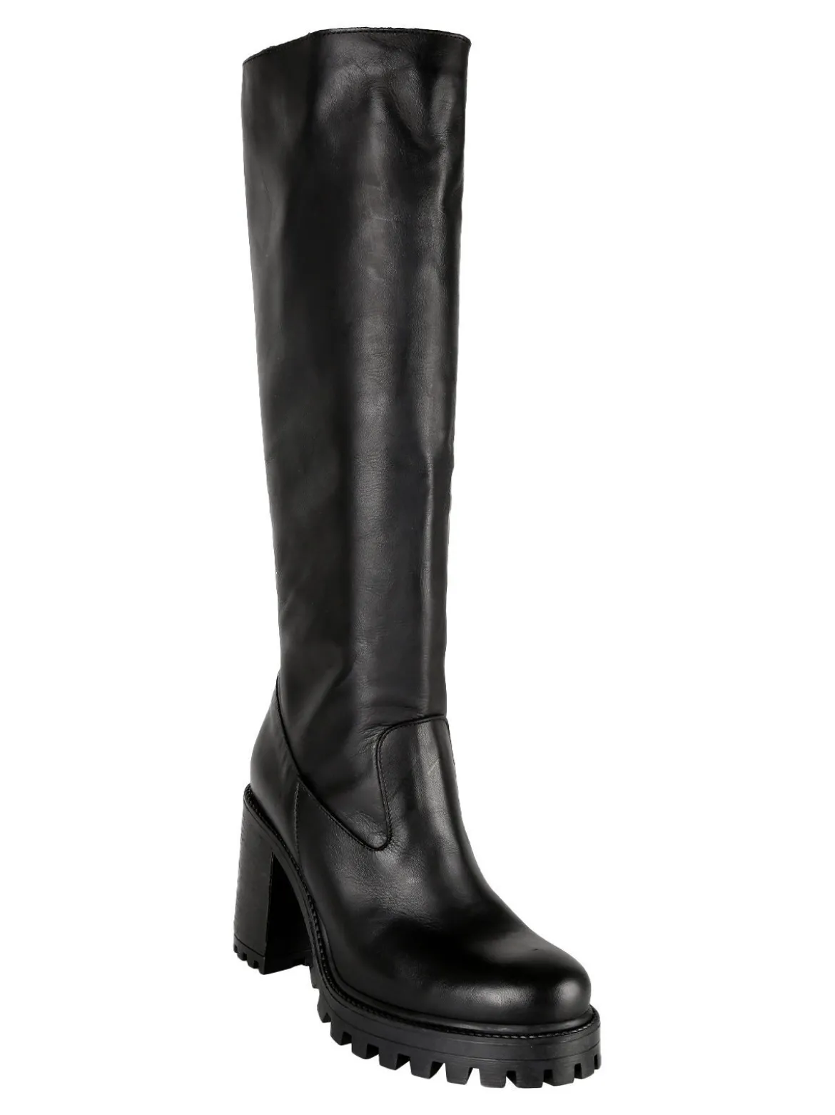 Made In Italy Stivali in pelle donna con tacco