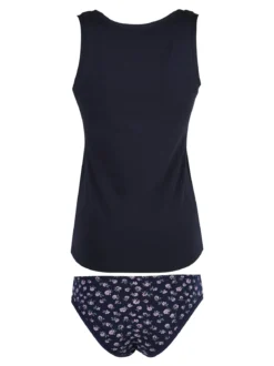 Magic Dream Coordinato donna intimo con top e slip - blu scuro