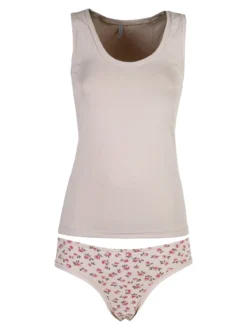 Magic Dream Coordinato donna intimo con top e slip - cipria