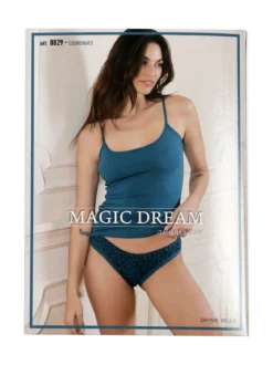 Magic Dream Coordinato intimo donna con top e slip - ottanio