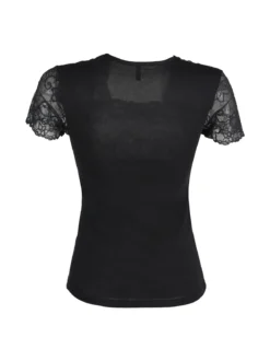 Magic Dream Maglia intima da donna a maniche corte con pizzo