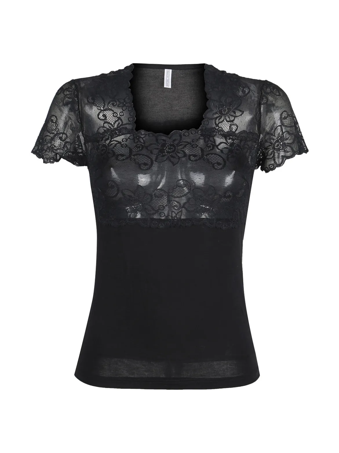 Magic Dream Maglia intima da donna a maniche corte con pizzo
