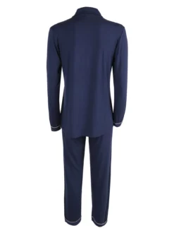 Magic Dream Pigiama donna aperto in fibre di bamboo - blu scuro