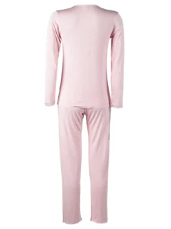 Magic Dream Pigiama lungo da donna con scollo a V e ricami
