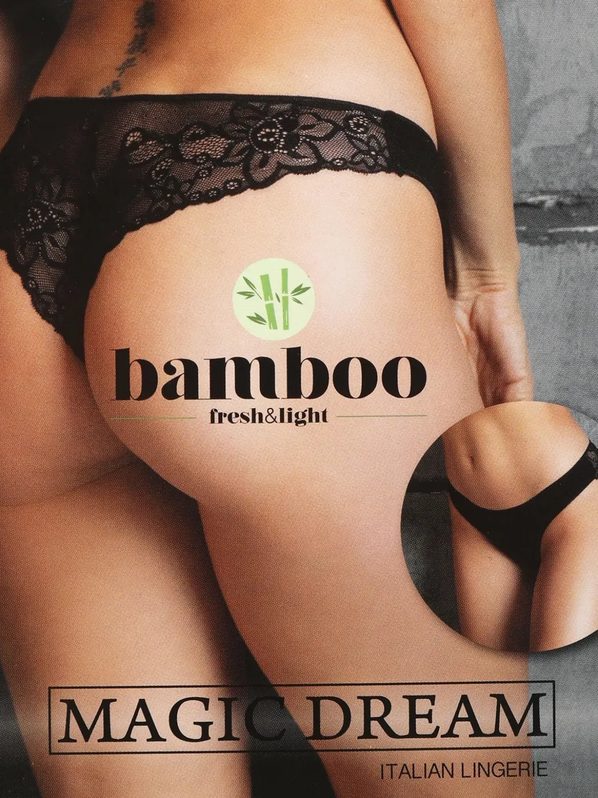 Magic Dream Slip brasiliano donna in bamboo con pizzo