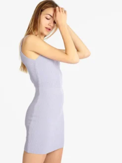 Maglificio Vestito corto donna in maglia a costine