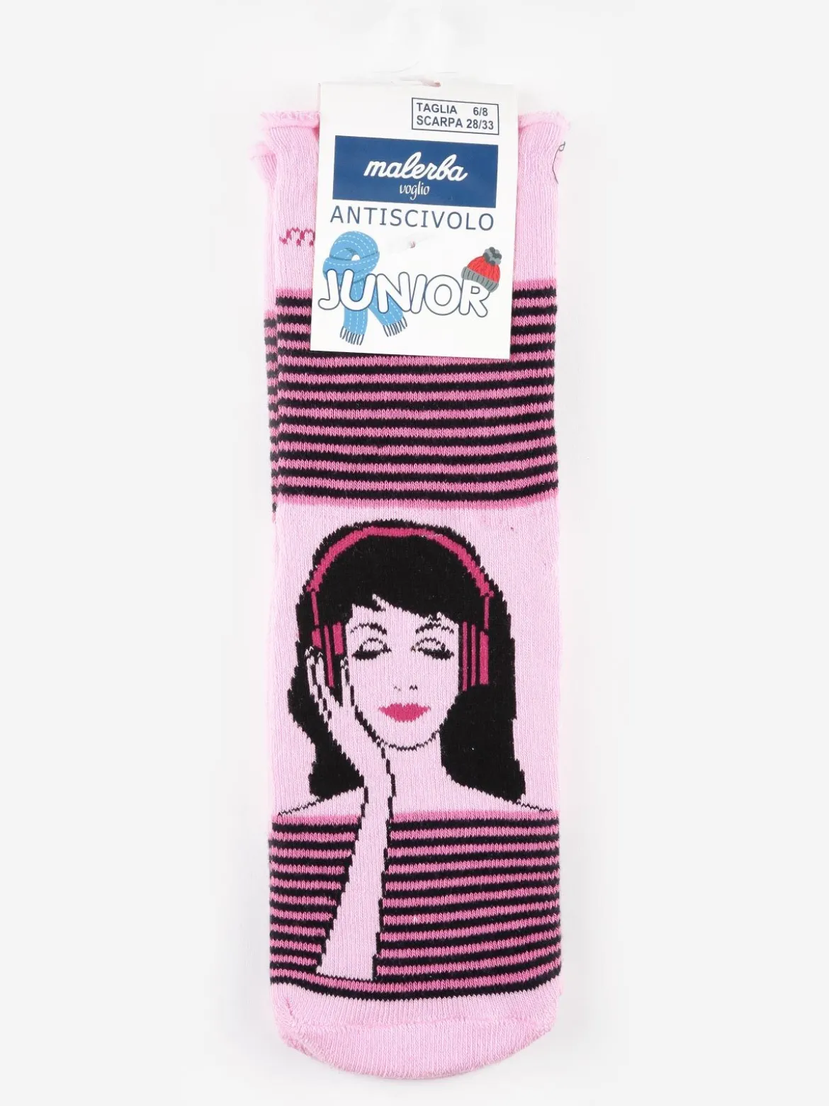 Malerba Calze antiscivolo bambina in caldo cotone con stampe