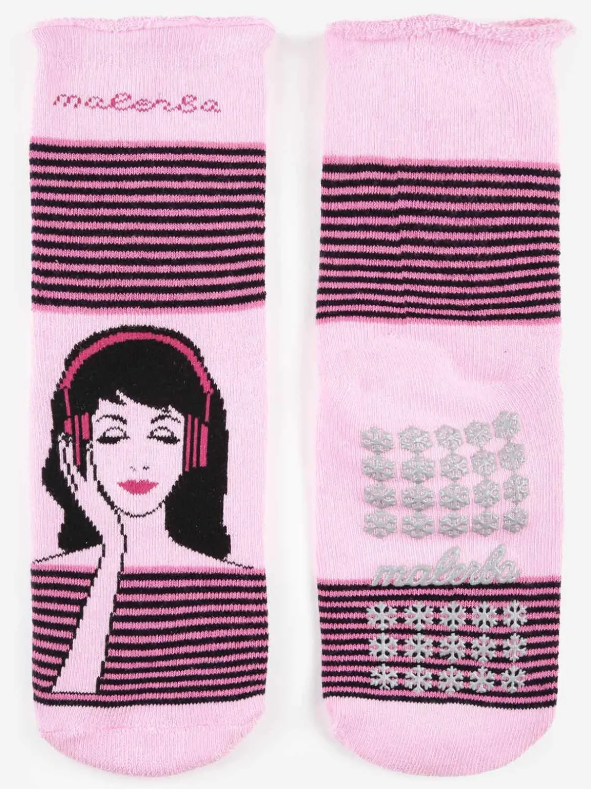 Malerba Calze antiscivolo bambina in caldo cotone con stampe