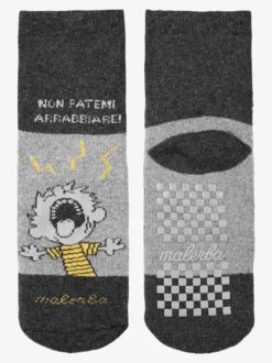 Malerba Calze antiscivolo bambino in caldo cotone con stampe
