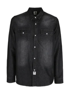 M.Angel Camicia in jeans da uomo a maniche lunghe