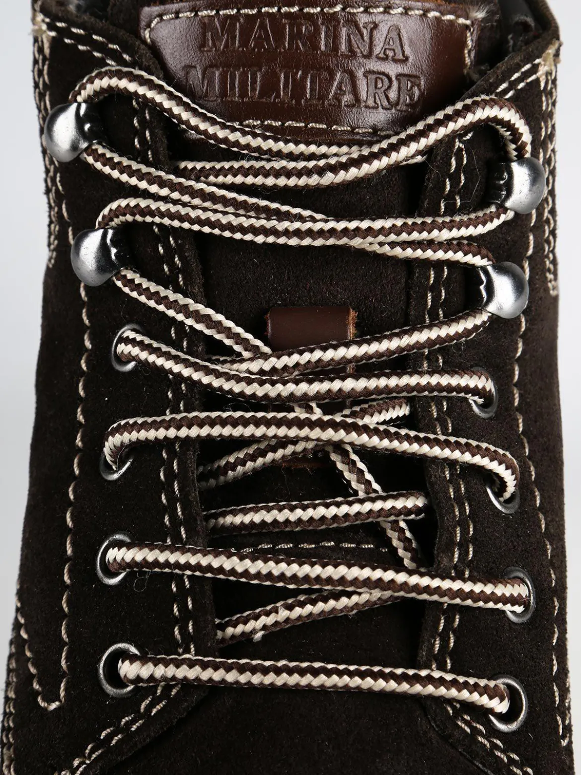 Marina Militare Scarpe alte in pelle scamosciata marrone