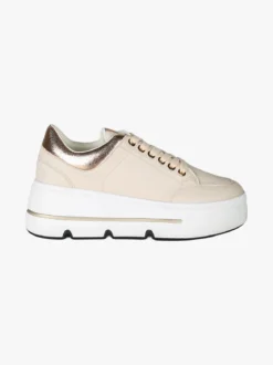 Martin Pescatore Sneakers donna stringate con platform - beige