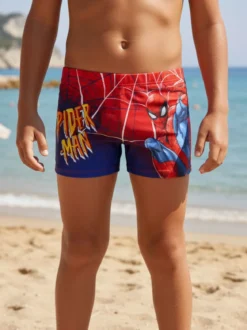 Marvel Spider-Man Boxer da mare da bambino con stampa - rosso