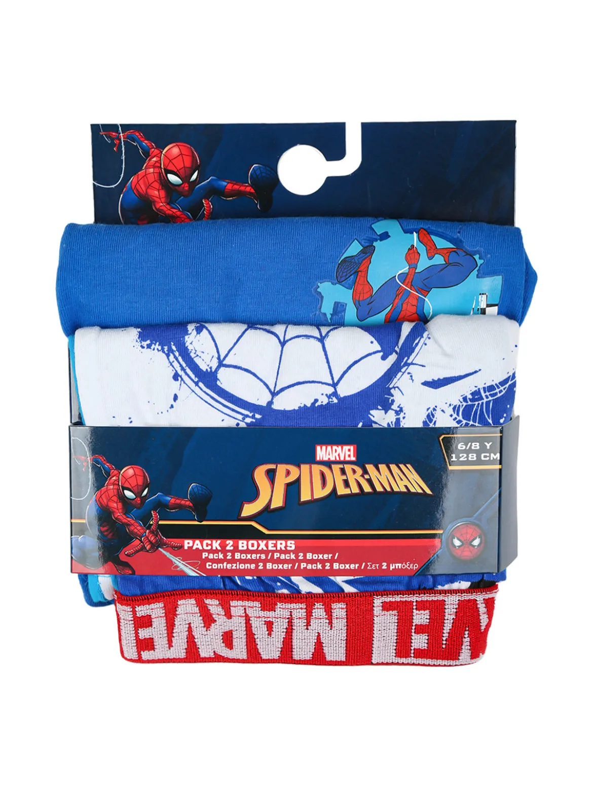 Marvel Spider-Man Confezione da 2 boxer da bambino con stampe