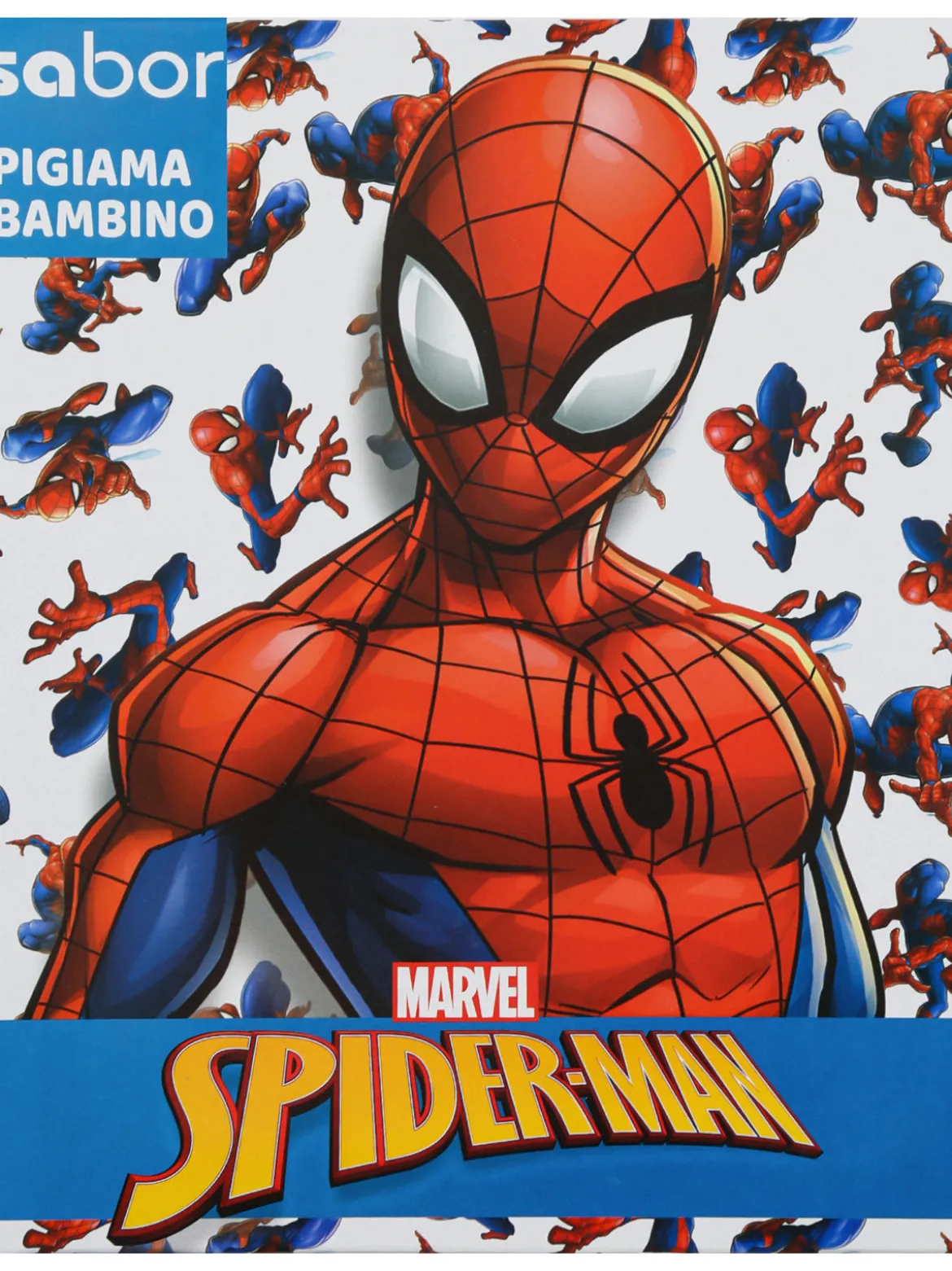 Marvel Spider-Man Pigiama lungo da bambino in cotone con stampa - blu scuro