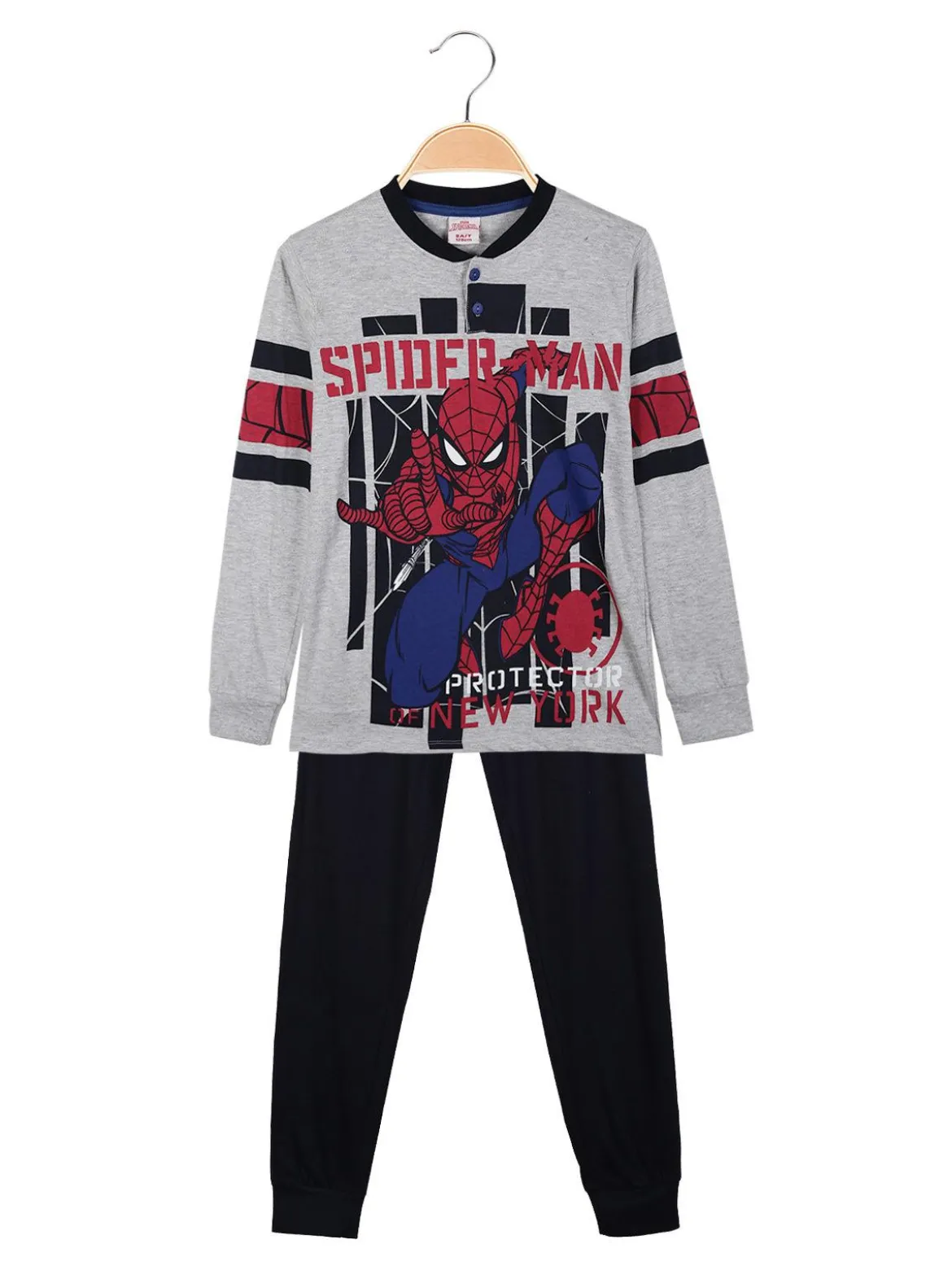 Marvel Spider-Man Spider Man pigiama da bambino in cotone