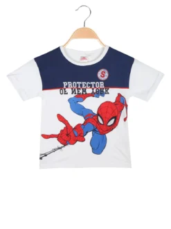 Marvel Spider-Man T-shirt da bambino in cotone con stampa disegno