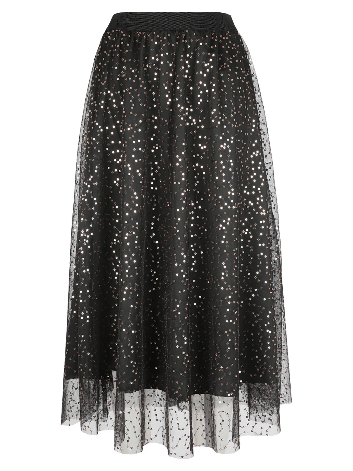 Max Chic Gonna con tulle e paillettes