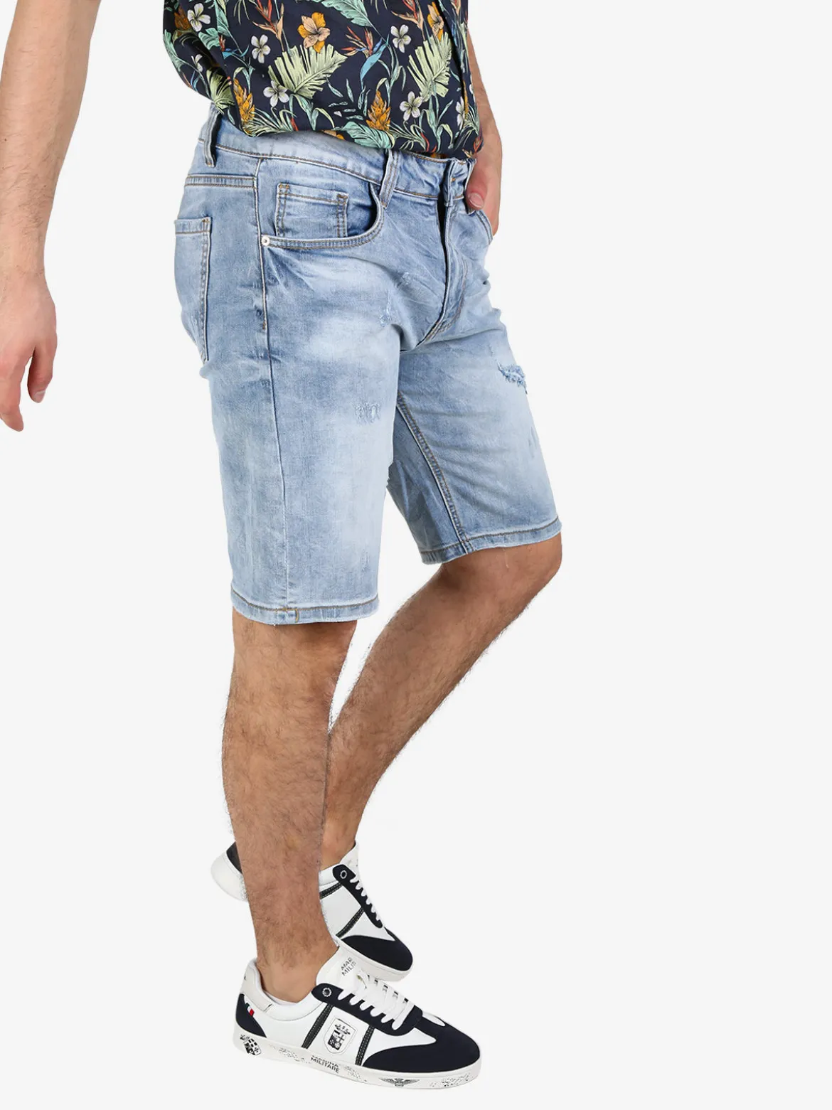 Max & Liu Bermuda da uomo con strappi