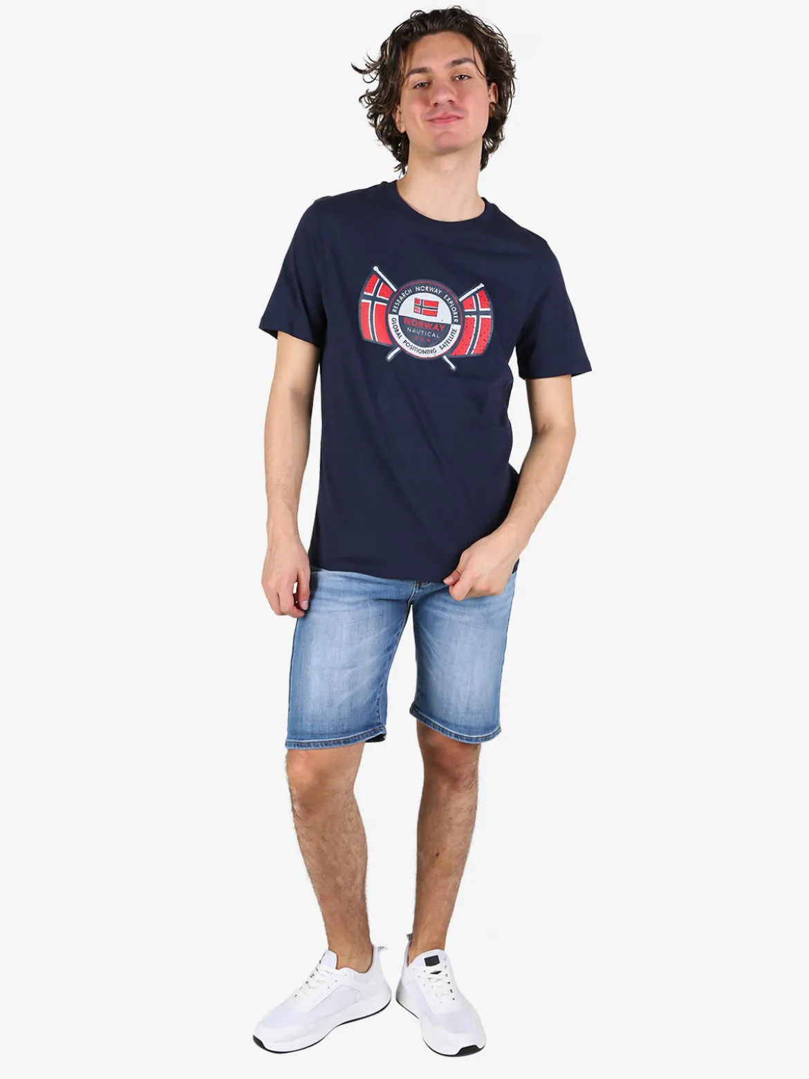 Max & Liu Bermuda da uomo in jeans