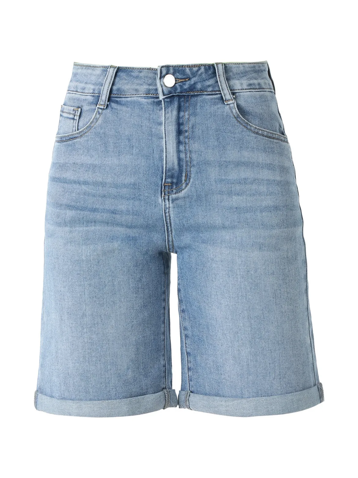 Max & Liu Bermuda in jeans da donna con risvolto - jeans