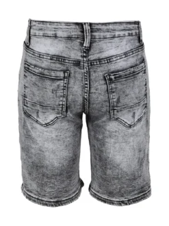 Max & Liu Bermuda nero in jeans da uomo con strappi