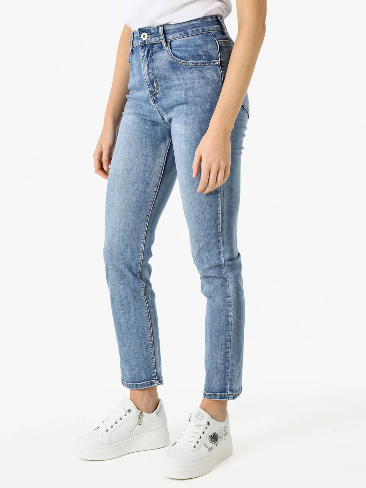 Max & Liu Jeans donna slim fit a vita alta taglie grandi- jeans