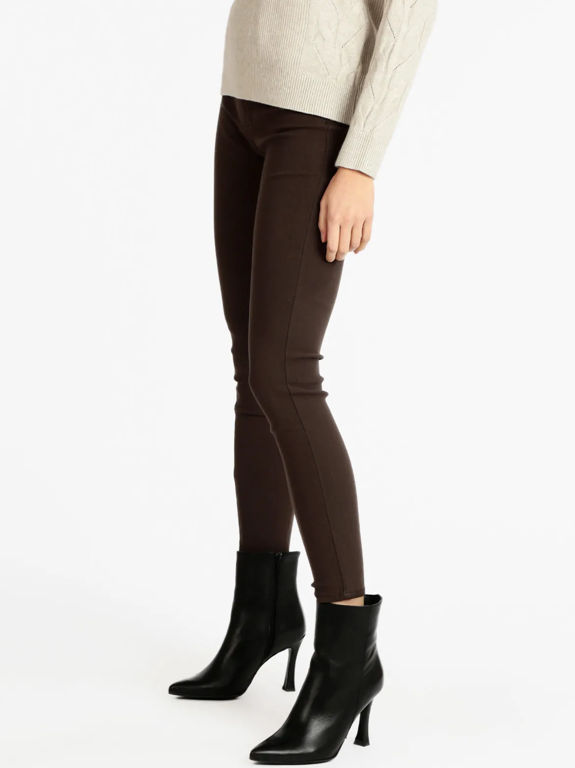Max & Liu Jeggings elasticizzati donna felpati