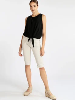 Max & Liu Pantaloni donna a pinocchietto in cotone