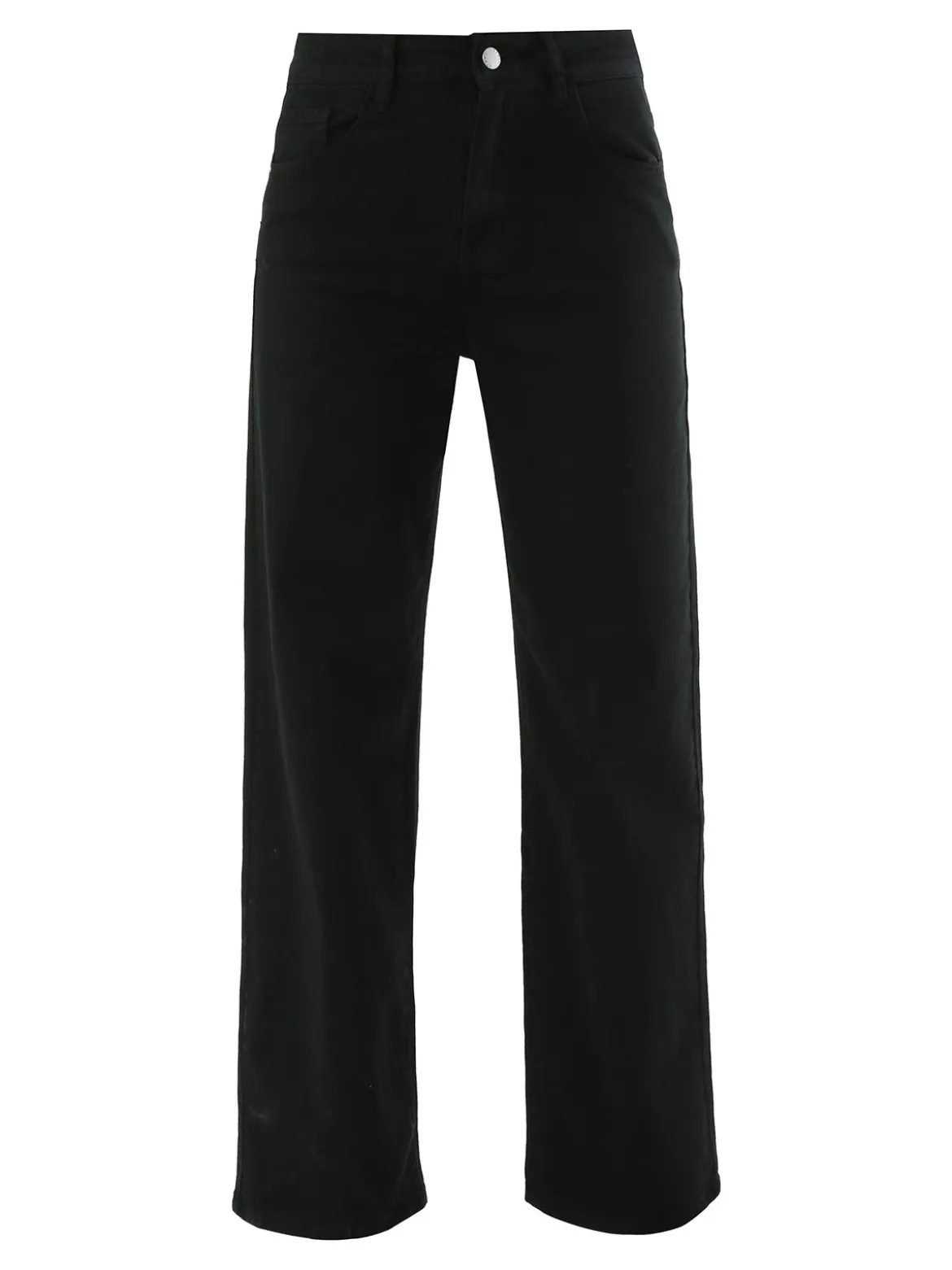 Max & Liu Pantaloni donna jeans a gamba larga - nero