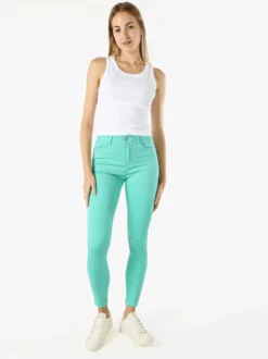 Max & Liu Pantaloni donna push-up - acqua marina