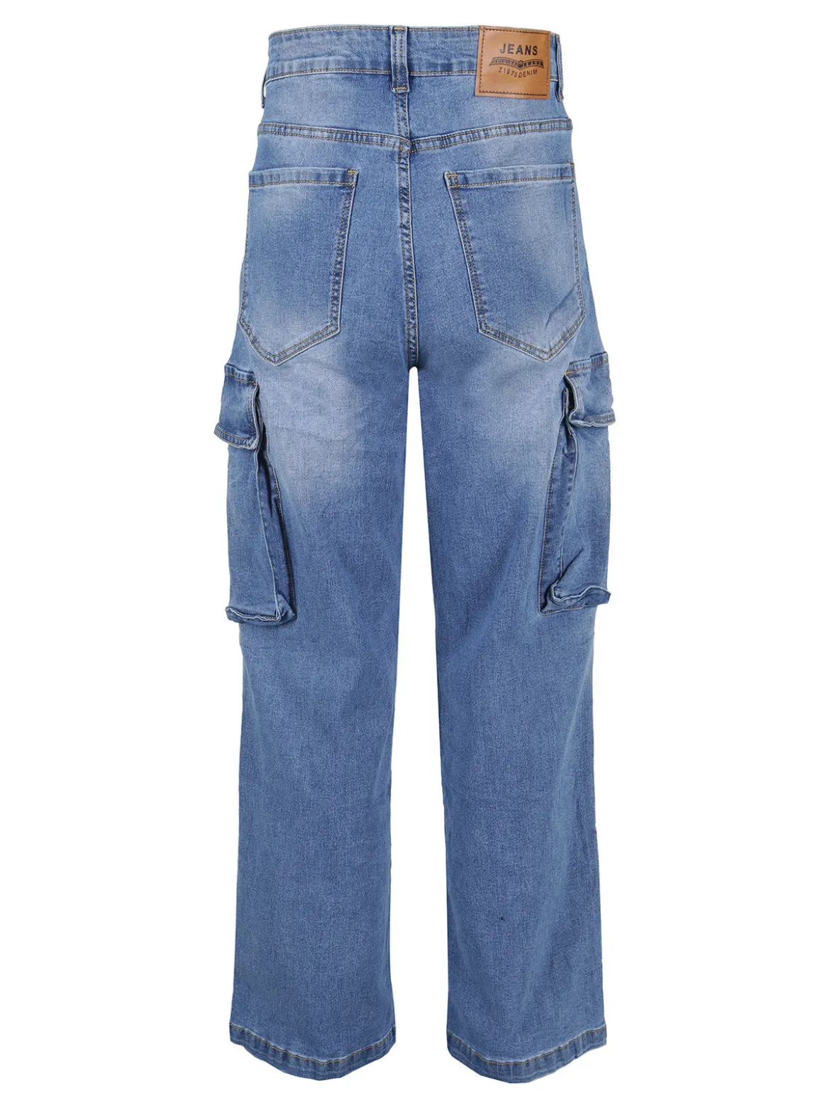 Max Tre Jeans da uomo a gamba larga con tasconi laterali