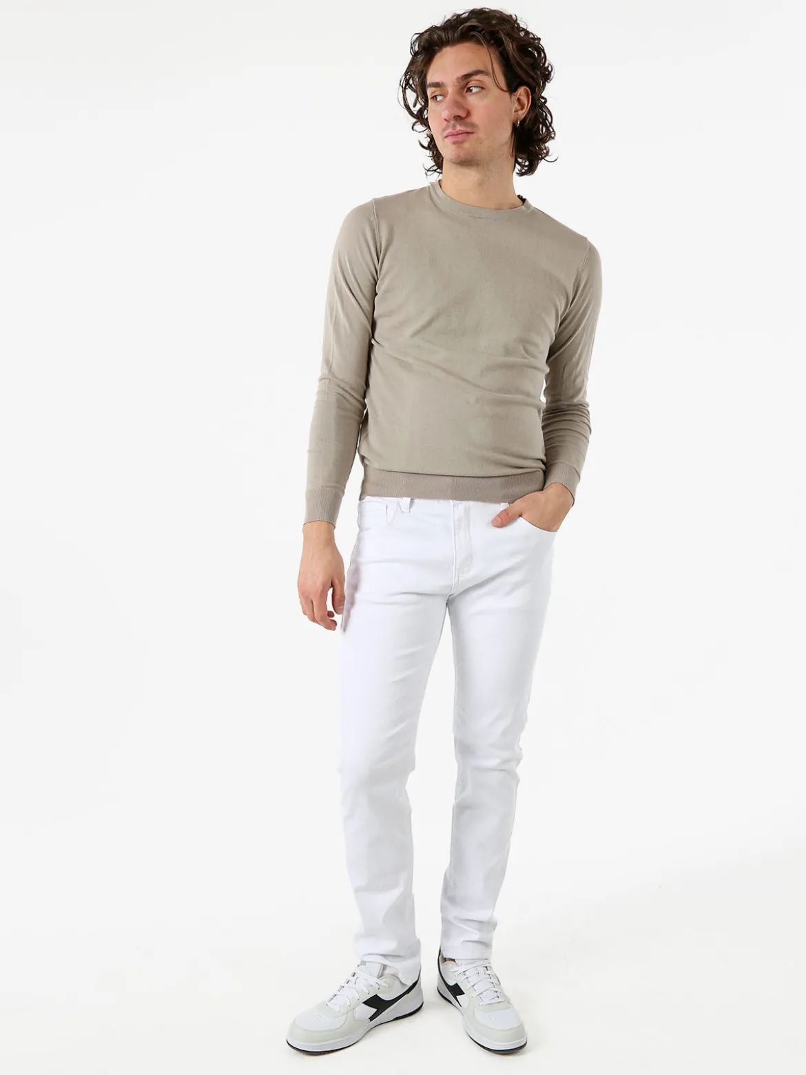 Max Tre Pantaloni jeans skinny da uomo - bianco