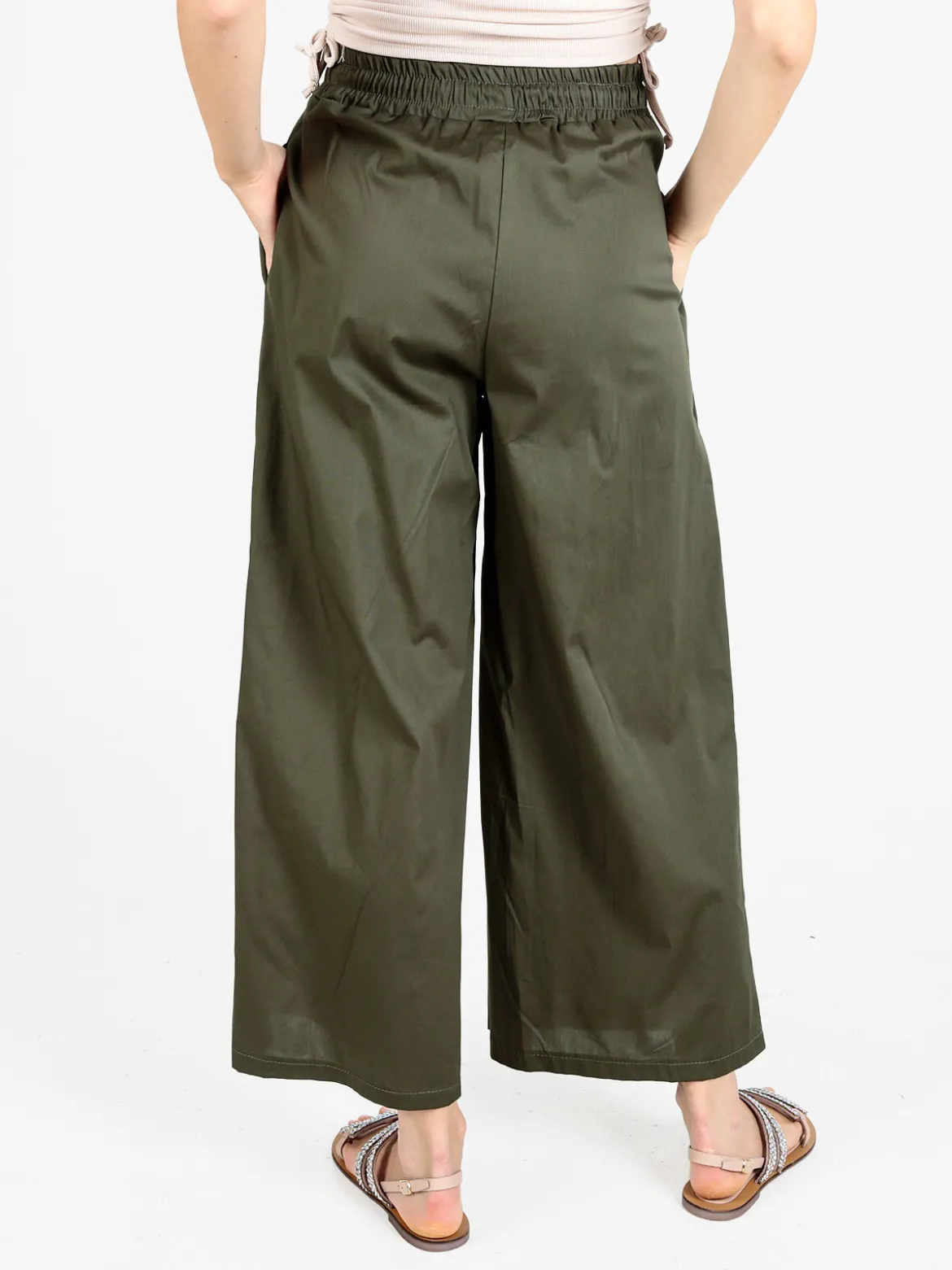 Maya Pantaloni donna a gamba larga in cotone