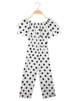 Mec Girl Tuta jumpsuite da bambina a pois