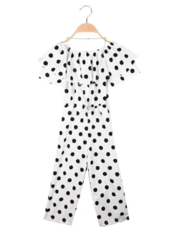 Mec Girl Tuta jumpsuite da bambina a pois