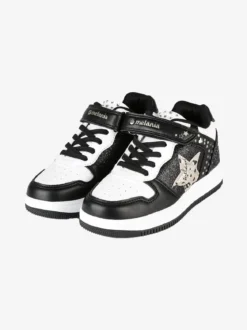 Melania Sneakers da bambina bicolore con cinturino a strappo