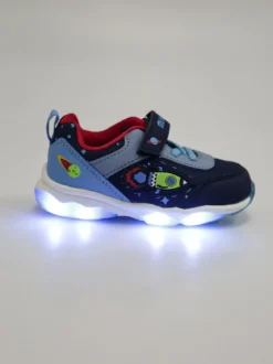 Melania Sneakers da bambino con luci e cintuino a strappo
