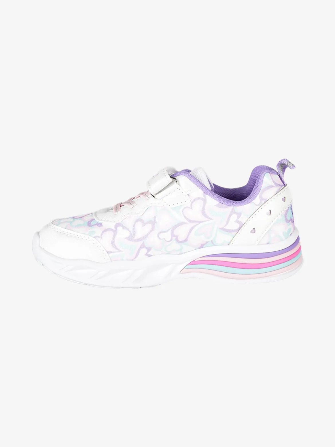 Melania Sneakers da ragazza con luci e cinturino a strappo