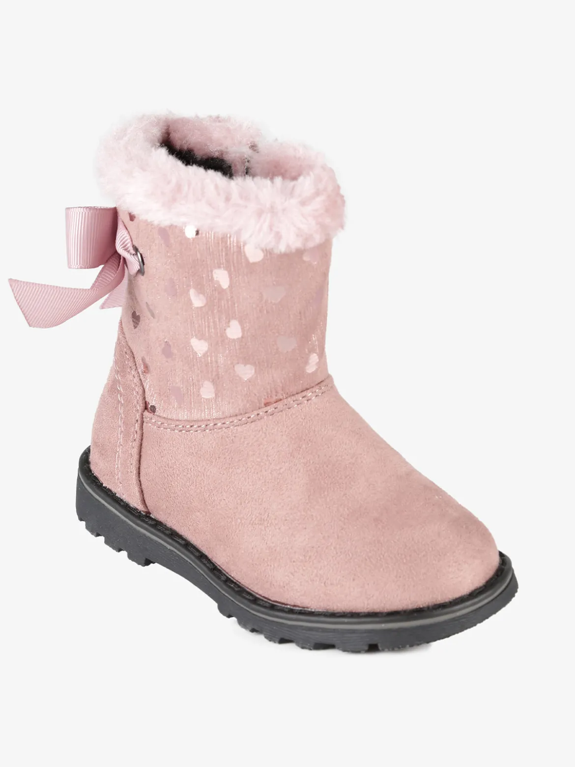 Melania Stivaletti da bambina in tessuto scamosciato con ecopelliccia