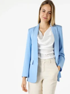 Melitea Blazer donna aperto - azzurro