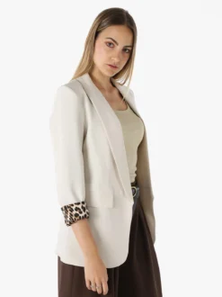Melitea Blazer donna aperto - beige
