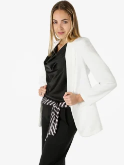 Melitea Blazer donna aperto - bianco