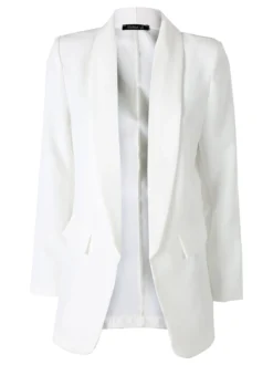 Melitea Blazer donna aperto - bianco