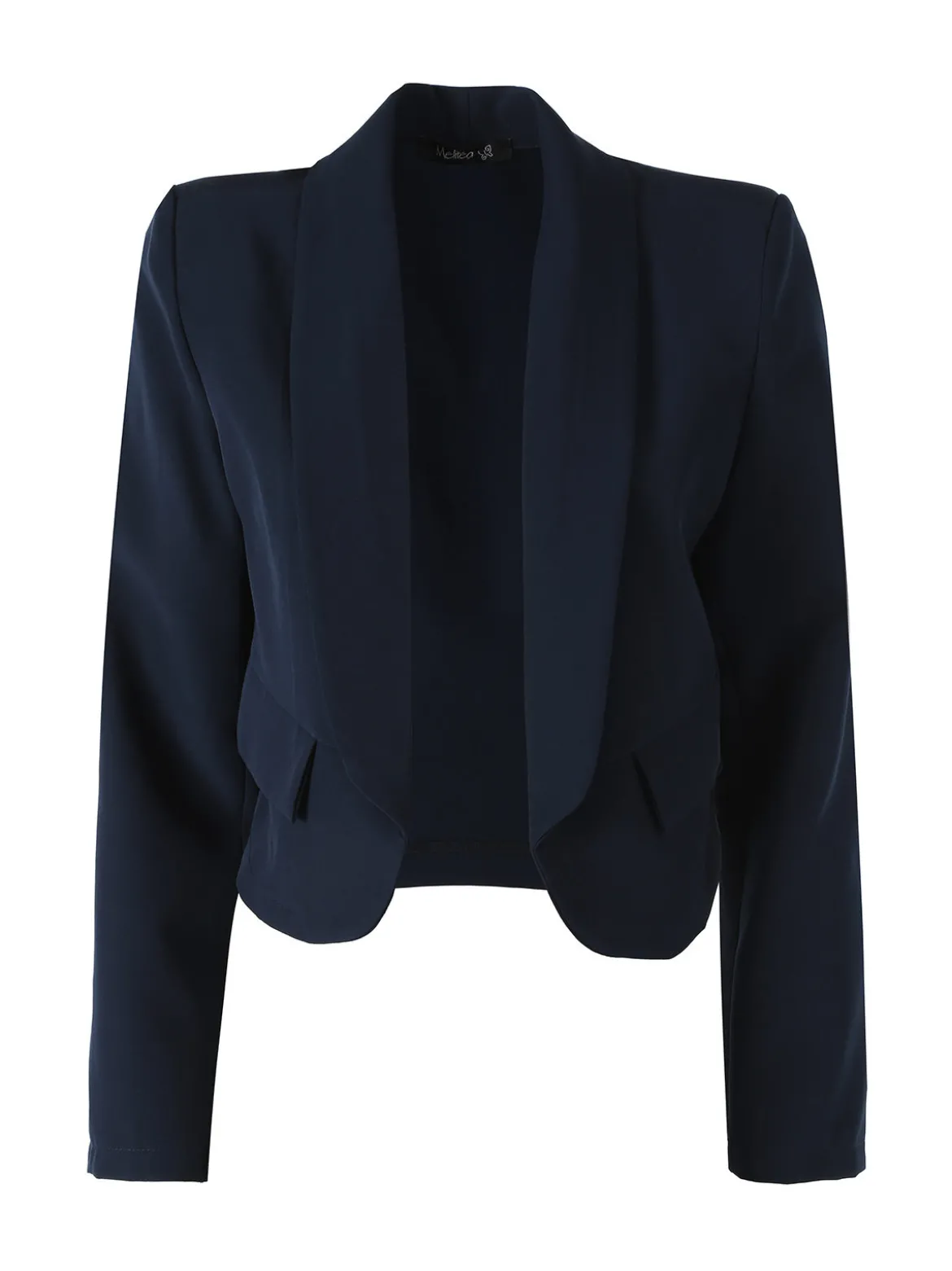Melitea Giacca corta elegante senza chiusura - blu scuro